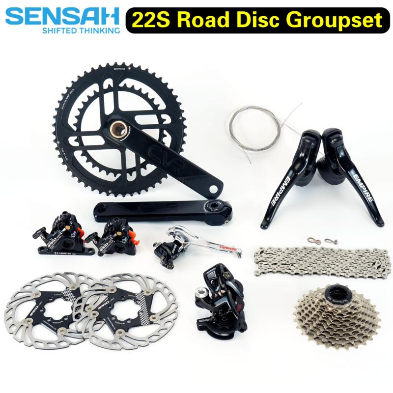 

Bike Derailleurs SENSAH EMPIRE 2x11 Speed Disc Derailleur Kit, 22s Road Groupset, Bicycle R7020 R8020 Hydraulic Kit