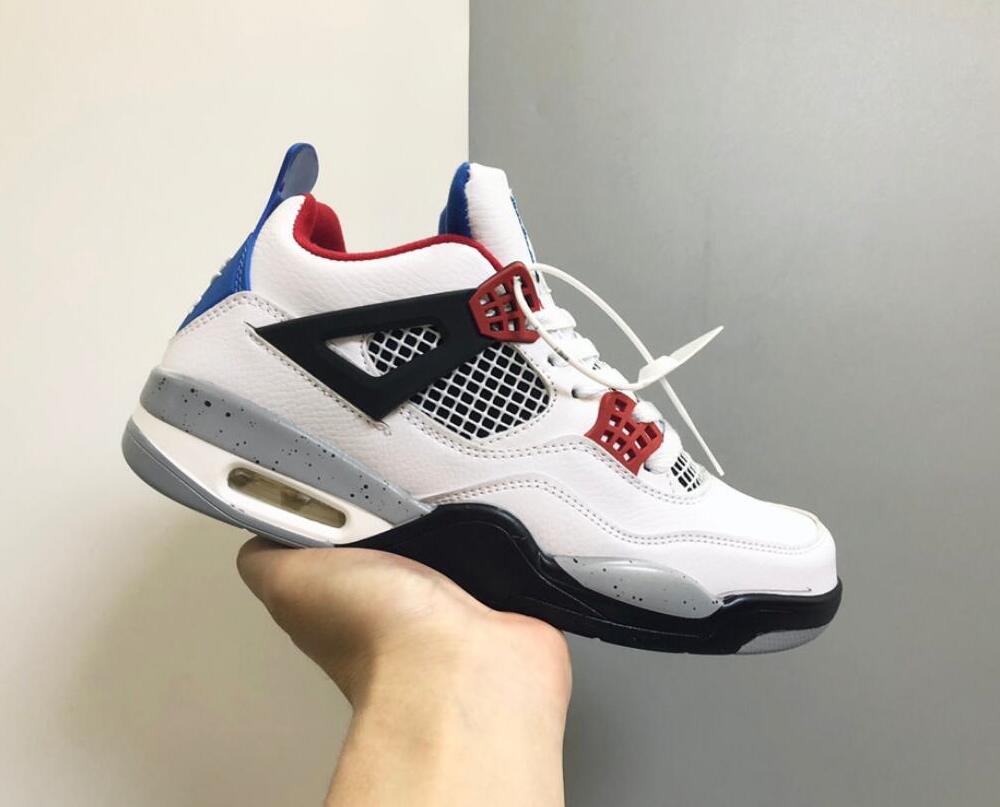 

Jumpman 4 4s mens basketball shoes Cactus Jack What The Cement White Blue Red CI1184 146 men women trainers sports sneakers