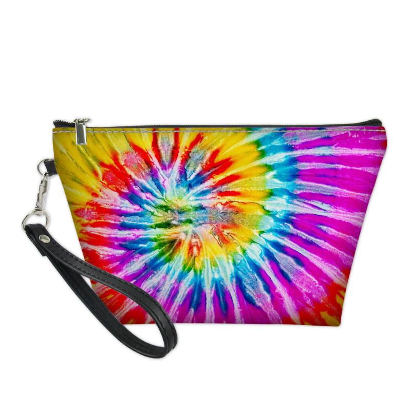 

Women Makeup Bag Tiny Tie Dye Print Leather Cosmetic Bag Travel Organizer Beautician Vanity Toiletry Kit Ladies Make Up, Blg4117z8
