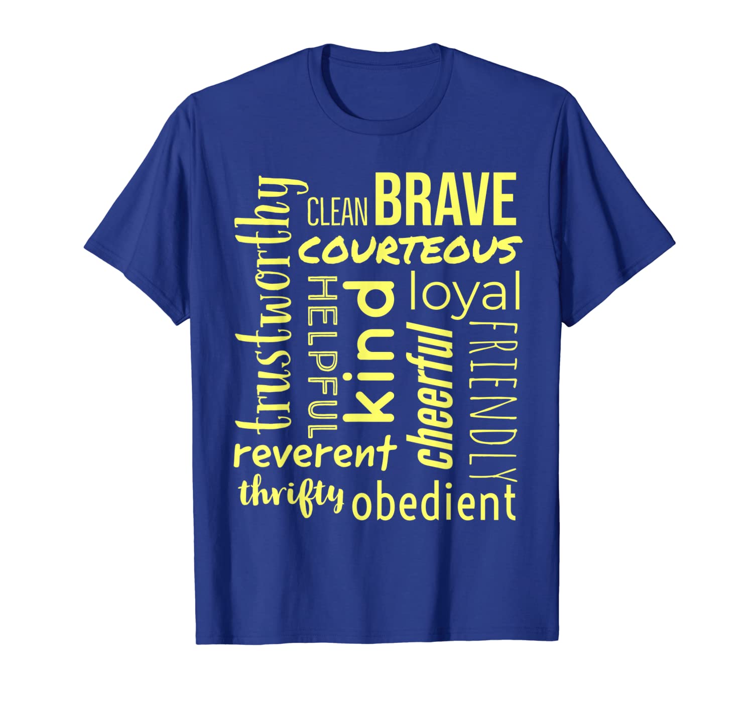 

Scout Shirt With The Scout Law, White;black