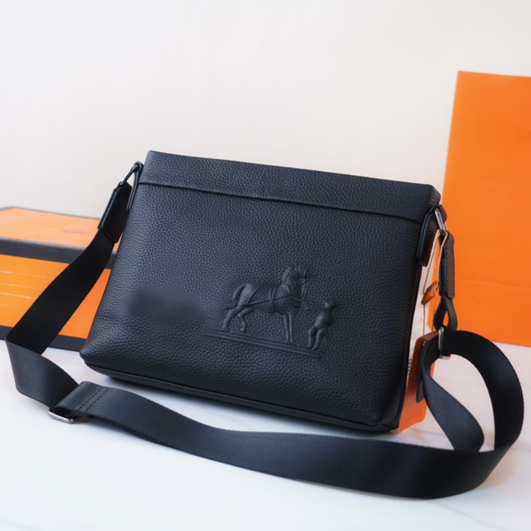 

Luxury Designer France Brand Classic Crossbody Bags High Quality Genuine Leather Women And Men Shoulder Bag Fashion Bestselling Horse Handbags Designers Bag, Black