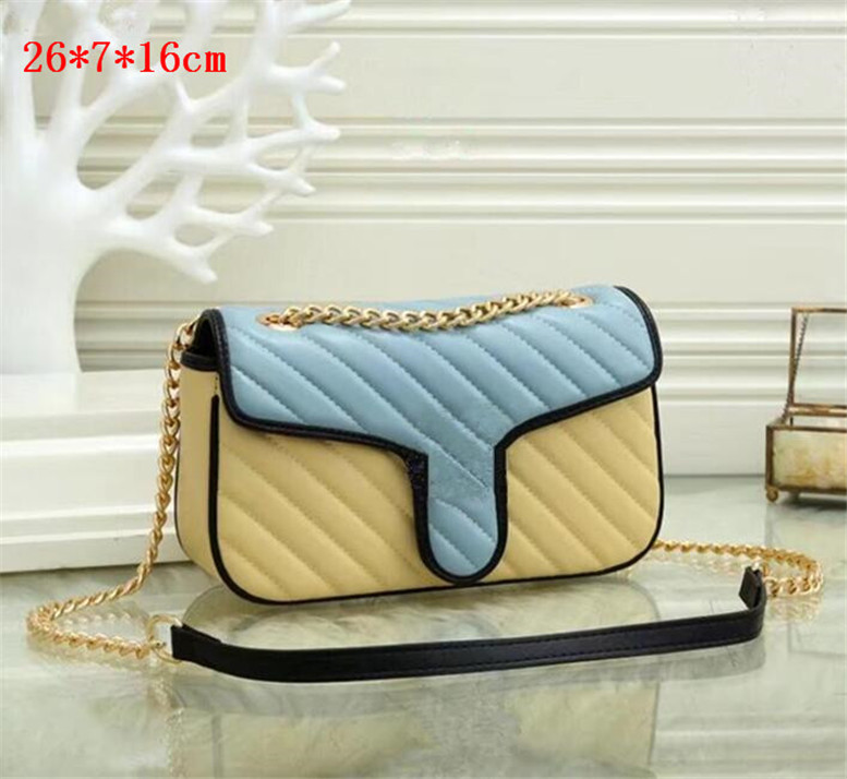

High Quality Party brand designer Shoulder bag Pu leather Fashion chain bag Cross body Pure color Female women`s handbag shoulder bag 22