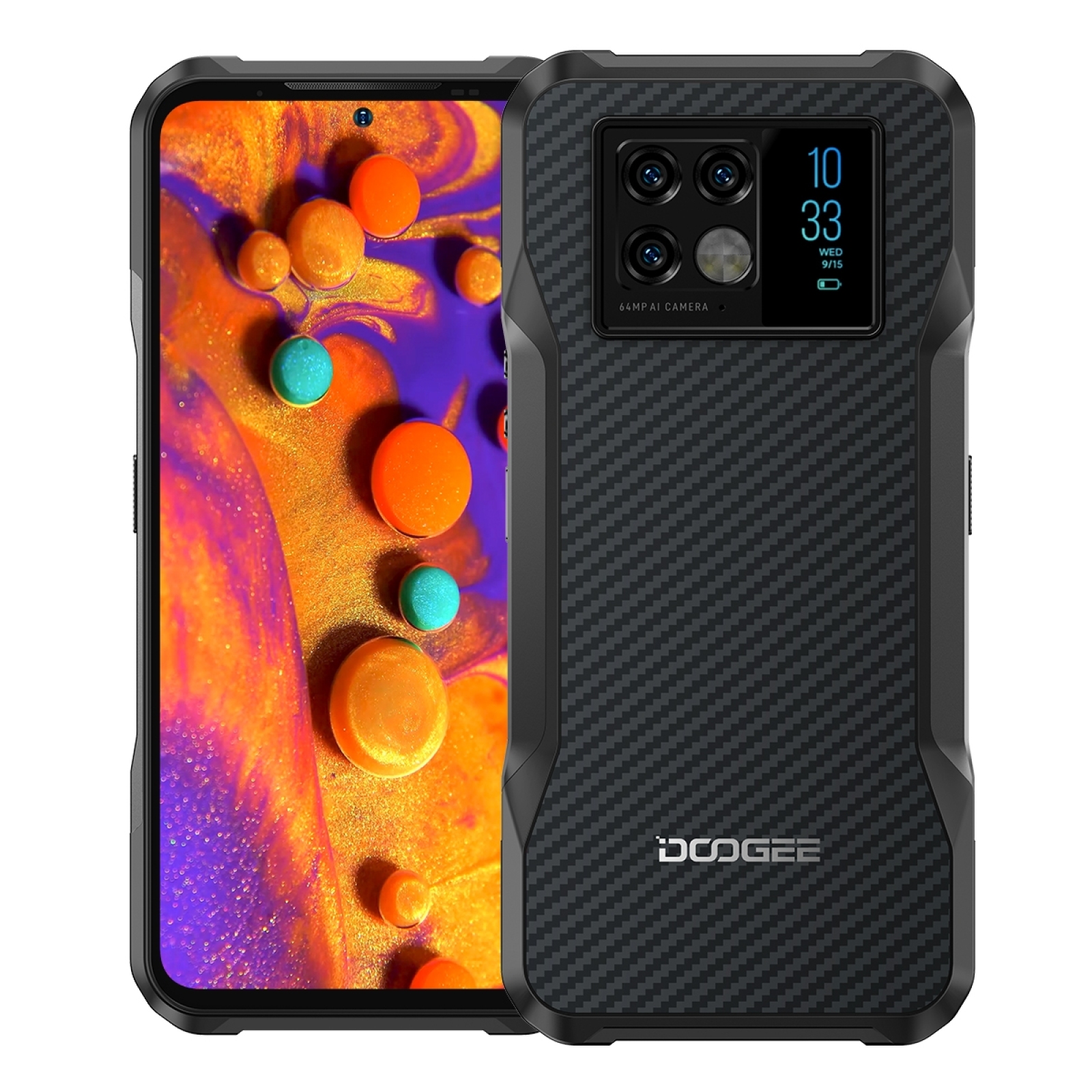 

DOOGEE V20 Dual 5G Rugged Phone 8GB 256GB IP68/IP69K Waterproof Dustproof Shockproof MIL-STD-810G 6000mAh Battery Triple Back Cameras, Knight black