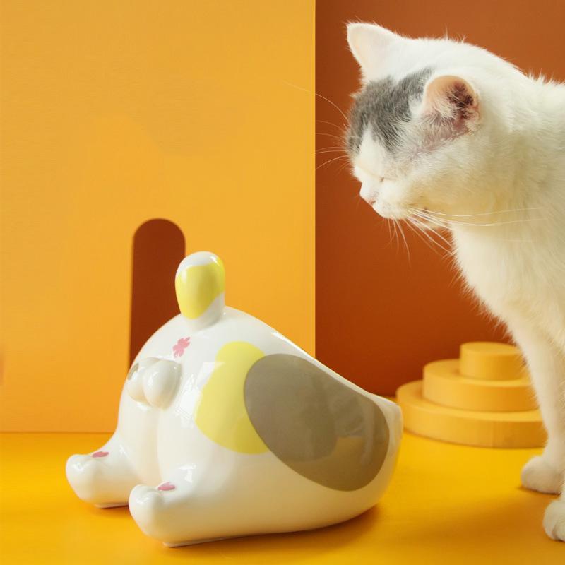

Cat Bowls & Feeders Pet BuEgg Bowl Feeding Easy To Clean And Protect The Cervical Spine Tall For Food Ceramics Feeder Wate