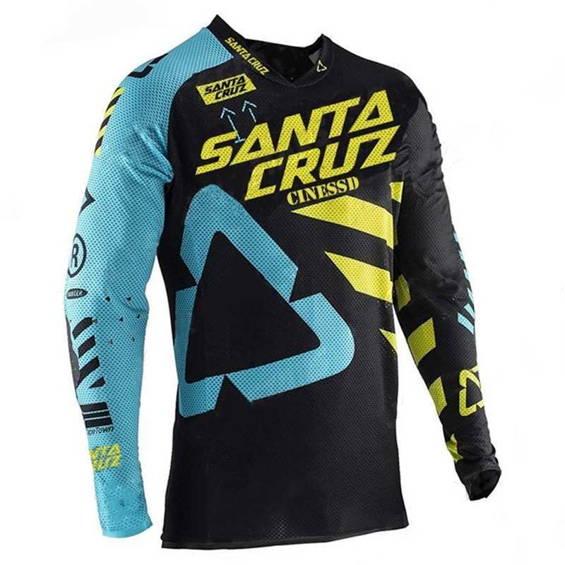 

New Racing Downhill Mountain Bike FOX Cycling Jersey Crossmax Shirt Ciclismo Clothes SANTA CRUZ MTB Motorcycle jersey Men
