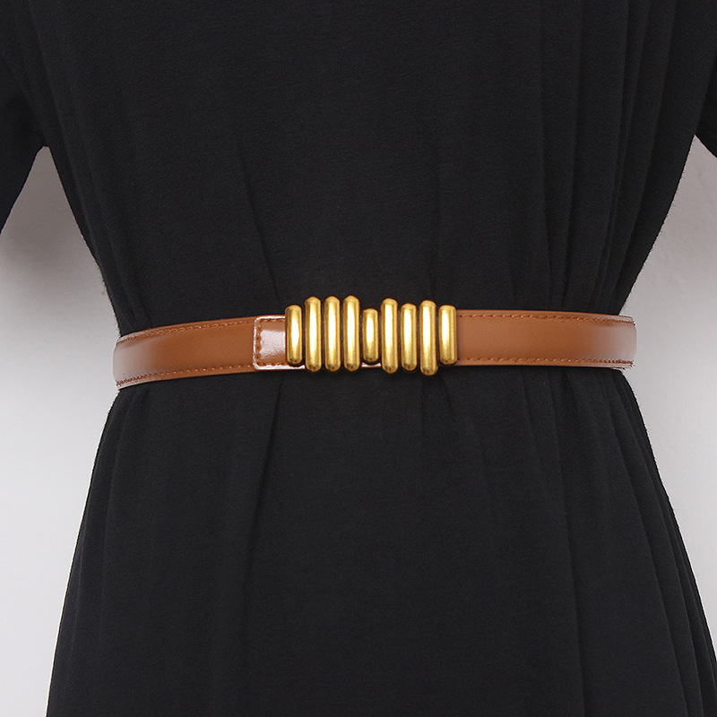 

2021 Luxury Belt for Men Women Smooth Buckle Strap High Quality Belt 2cm width
