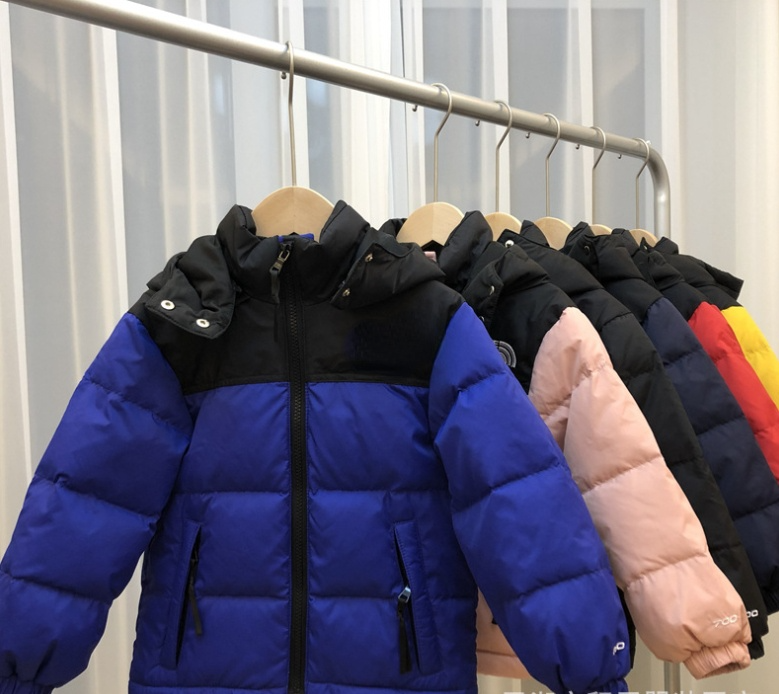 

Fashion Color Matching Children's Down Jacket 2021 Boys and Girls Thick Collar Short Coat, Red