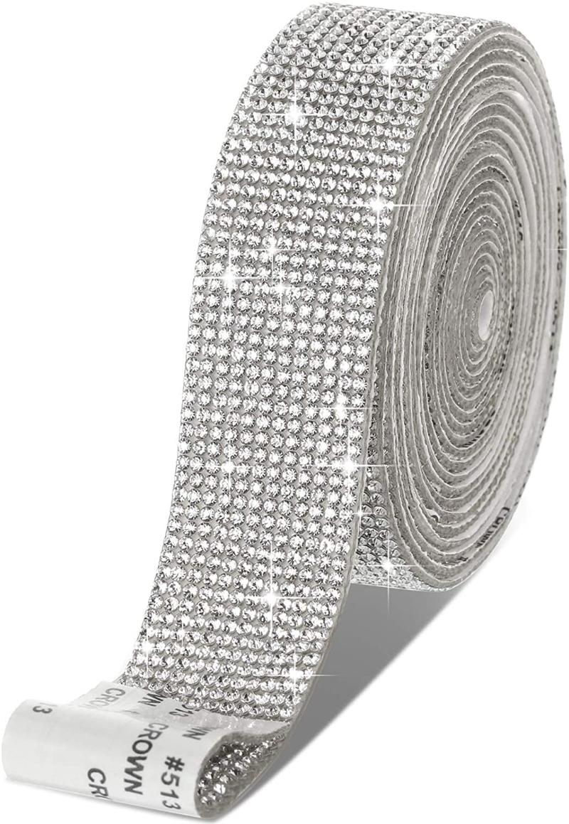 

Window Stickers Self Adhesive Crystal Rhinestone Diamond Ribbon DIY Decoration Sticker Rhinestones For Arts Crafts Event Car Phone Decoratio