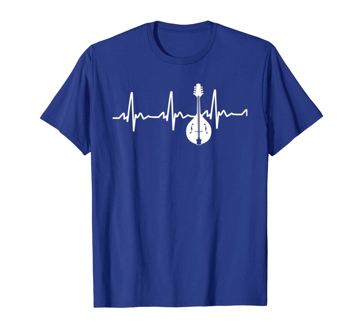 

Mandolin Heartbeat T-shirt Funny Mandolin Lover Gift, White;black