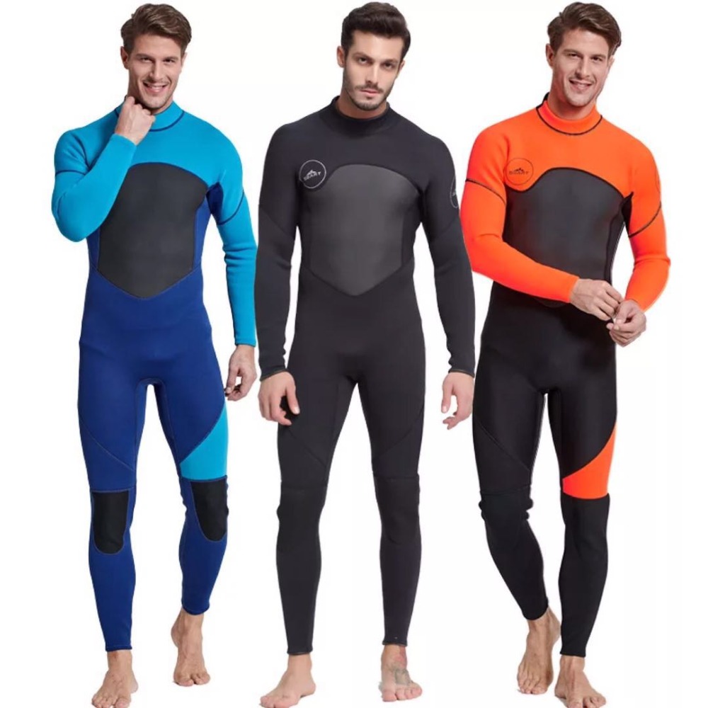 

Men's Full Body Wetsuit 3mm Men Neoprene Long Sleeves Dive Suit - Perfect for Swimming/Scuba Diving/Snorkeling/Surfing Orange