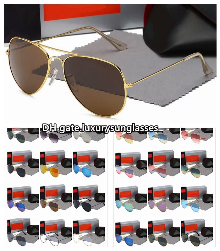 

wholesale Sunglasses for men womens Metal Frame Classic Vintage designer Luxury Aviator Pilot Cycling Driving Fashion eyewear accessories Ga, White;black
