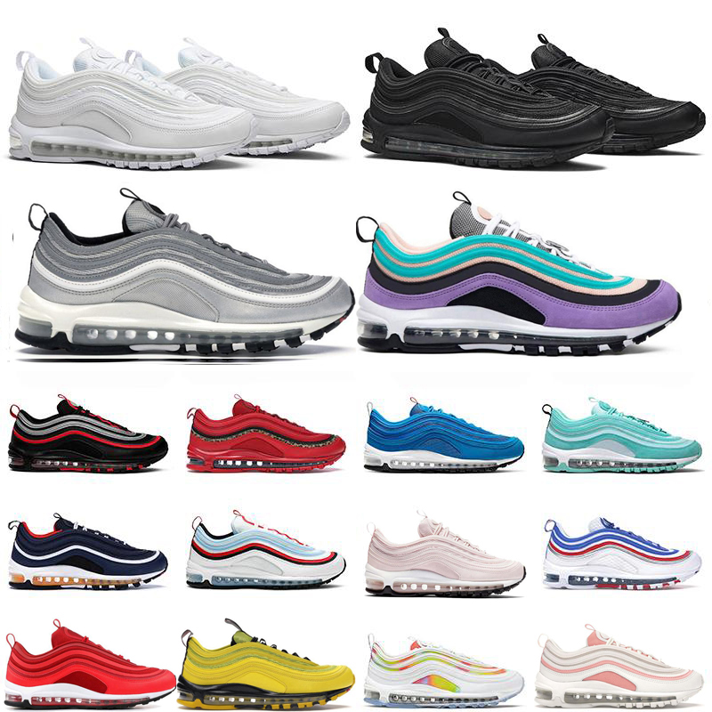 

mens running shoes Mschf Lil Nas x Satan Luke inri jesus 97s triple black Bullet white metalic gold University Red undefeated men women trainer sports sneakers, #15