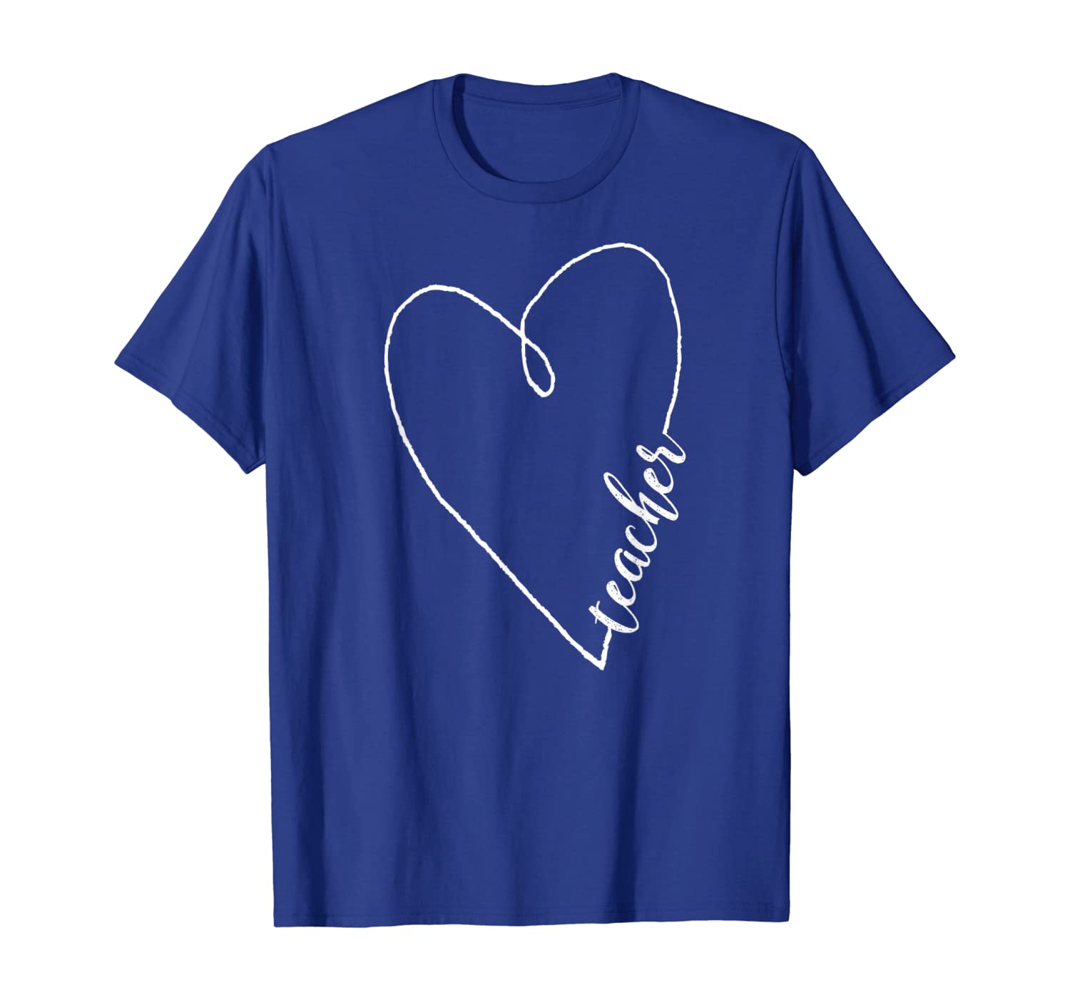 

Teacher Shirt Heart Gift, White;black
