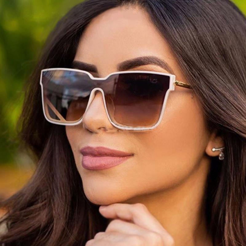 

Sunglasses Raccoon Classic Siamese Women Men Retro Square Oversized Sun Glasses Shades Female Uv400 Blue Pink Gradient Sunglass