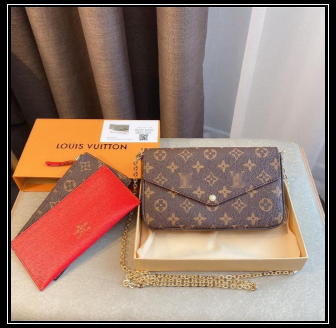 

LVLOUISVITTON VUTTON 3 pcs/set favorite multi pochette accessories women Crossbody Purse Messenger Shoulder bags Handbags Flowers designers wallets