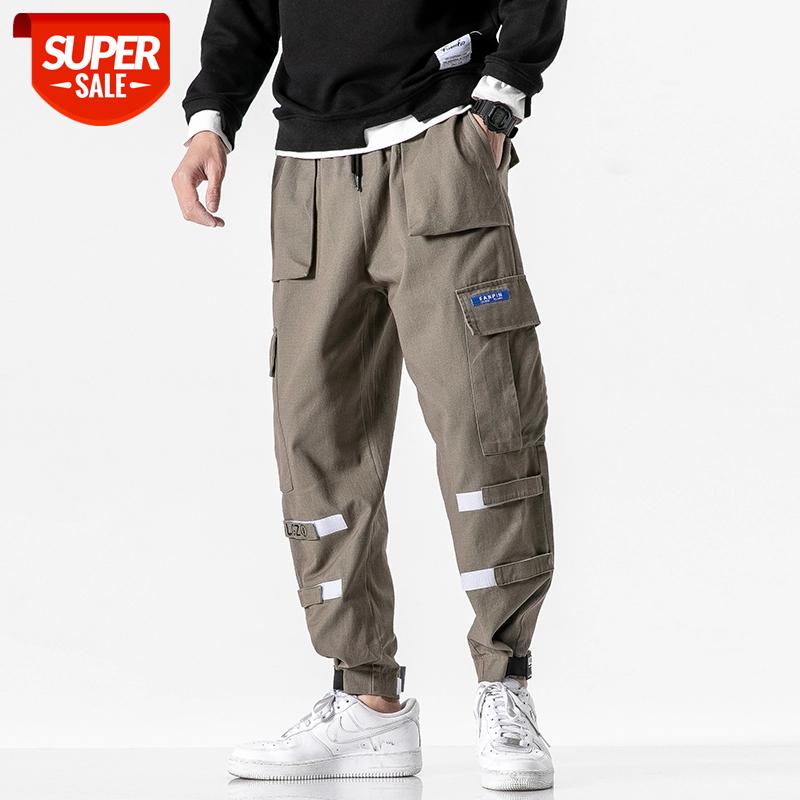 

HIP HOP Streetwear Cargo 2020 Spring Autumn Black Pocket Pants Fashions Joggers Casual Sweatpants Track Men'S Sweat Trouser #0p3r