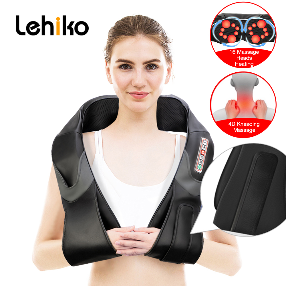 

Home Car Electrical Body Massager Relaxation Massage U Shape Neck Back Shoulder Shiatsu Infrared 6 keys 4D Kneading Massager