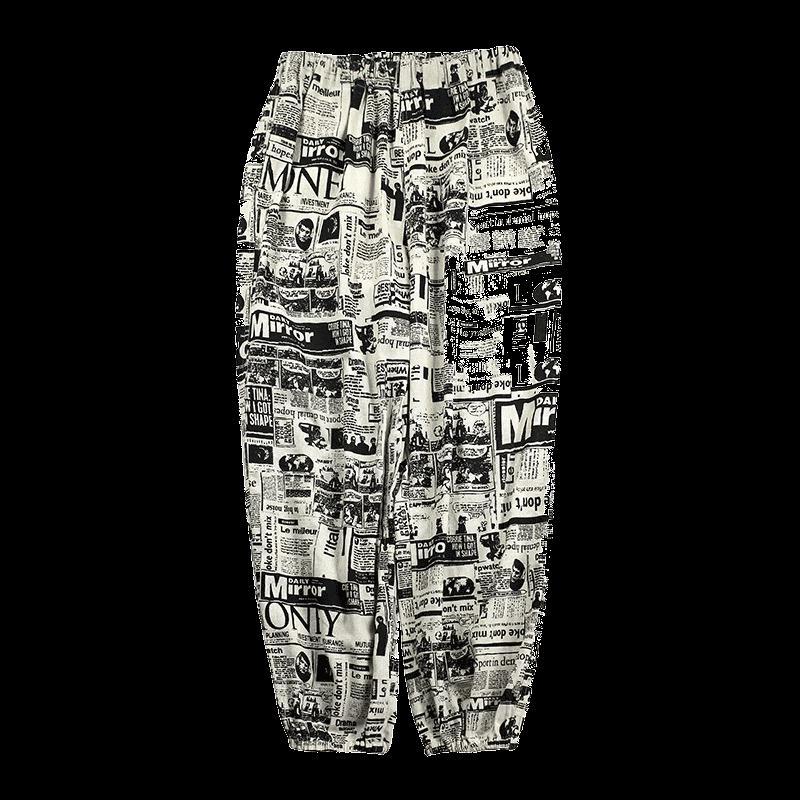 

2021 New Jornal Impresso Dos Homens Carga Basculador Harem Pants Mens Casual Japo Calas De Rua Do Hip Hop Streetwear Y4yh
