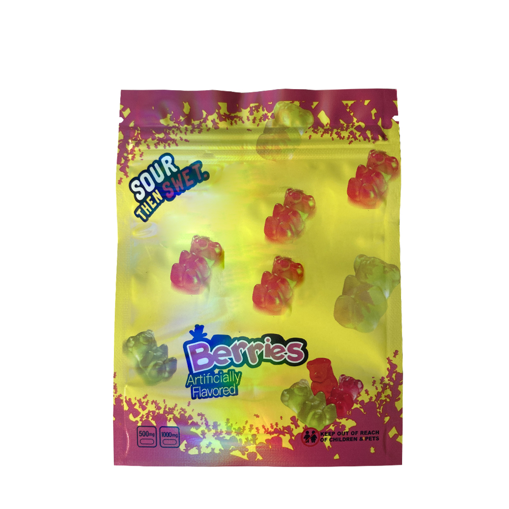 

Customized Delta 8 Edible Mylar Package Sour Crawlers Bag Packaging For original Gummi Smell Proof Bags Zipper Lock Myla Packages