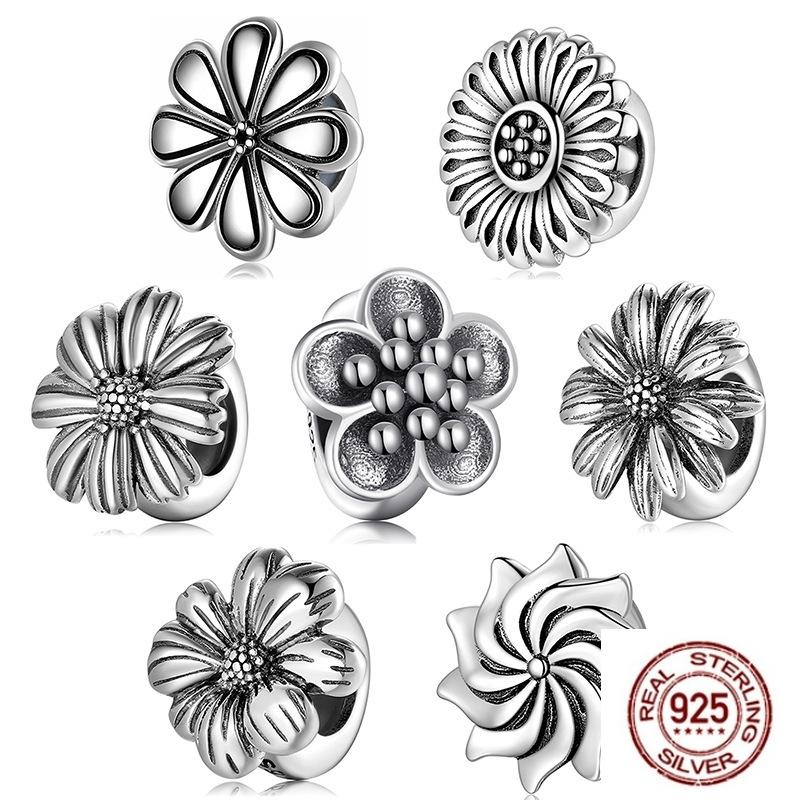 

Other Ygzeer 925 Sterling Silver Women Boy Girls Daisy Flower Beads DIY Original Bracelet Pendants Jewelry Making Charm