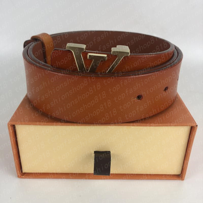 

2021 Men Designers Belts Classic fashion luxury casual letter L smooth buckle womens mens leather belt width 3.8cm with orange box, Black;brown