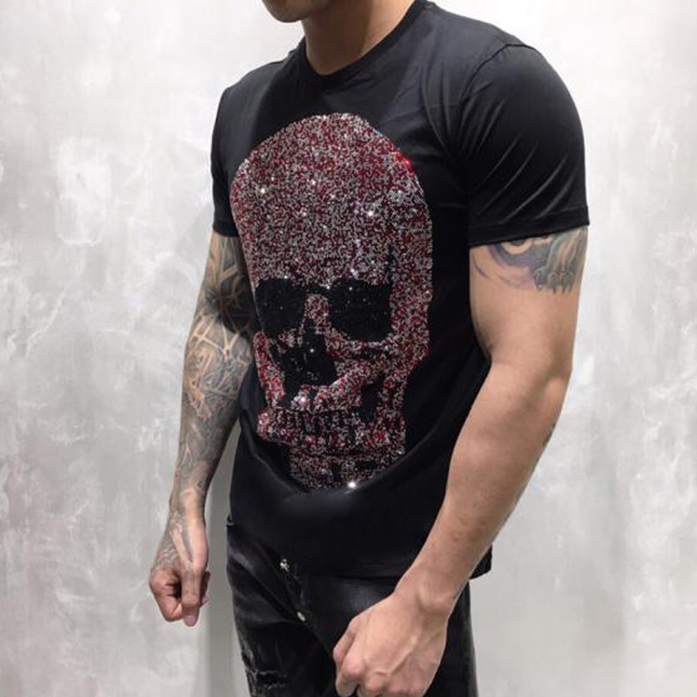 

2021 Short Sleeve Men New Fashion Personality T-shirt Summer Cotton Comfortable Trendy Tshirt Spring 2nah, Blue