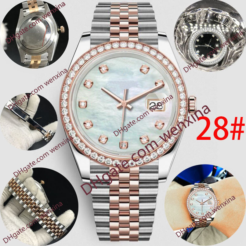 

20 Colour High Quality mens Mechanica automatic gold watch 41mm Stainless steel Diamond bezel waterproof sports Style Classic Wristwatches, Slivery;brown
