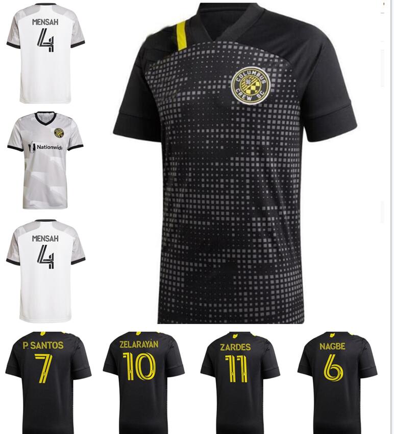 

2021 2022 Columbus soccer jerseys Zardes MENSAH Nagbe Pedro Santos Zelarayan MLS Mens football shirts black 20 21 HOME AWAY Uniforms