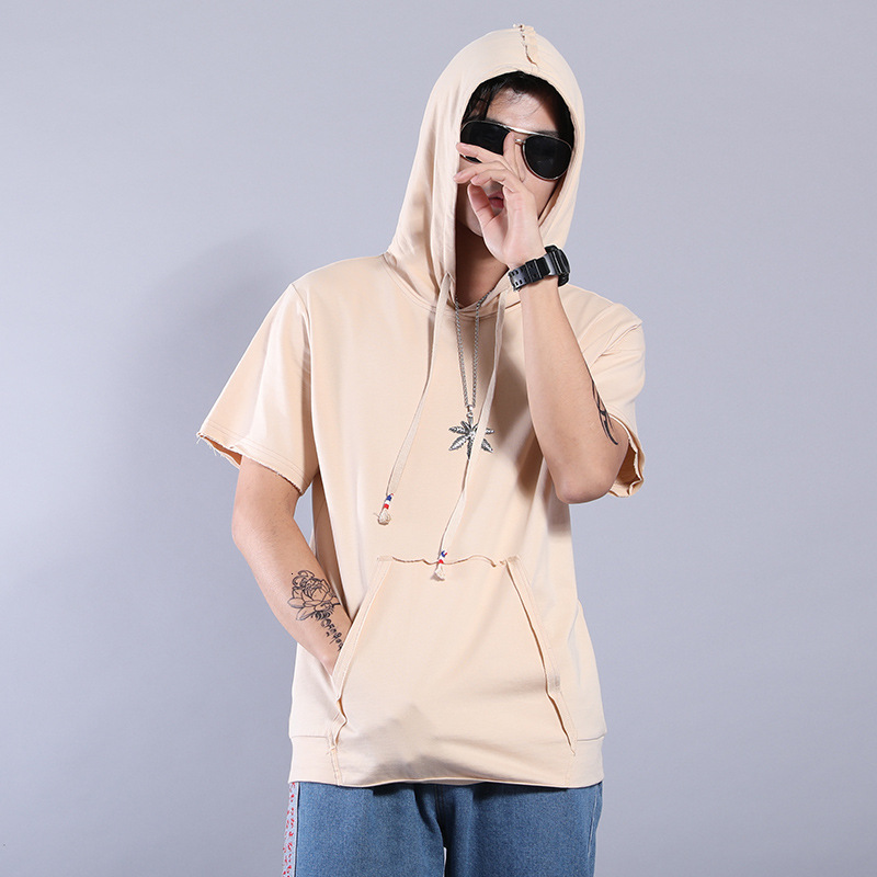 

2021 New Brand Men T-shirt Hip Hop Slim Fit Shirts Short Sleeve Cotton Clothes Fashion Leisure O-neck Solid Printed Tops Tee Casual Atuu, Beige