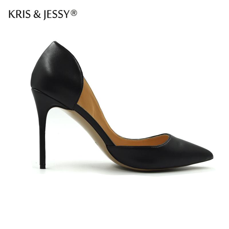 

Personal Tailor 32 Colors Matte Leather Side Empty High Heels Stiletto Pointed Toe Women Dress Shoes Party Shoes Size 34-45, Nude matte 10cm