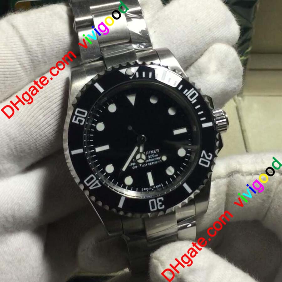 

mens automatic mechanical ceramics watches 114060 40mm full stainless steel wristwatches luminous watch montre de luxe, Watch box