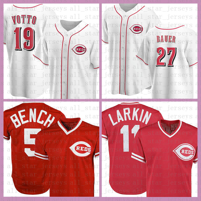 

Cincinnati Baseball Jersey Reds Custom 19 Joey Votto 5 Johnny Bench 27 Matt Kemp 14 Pete Rose 11 Barry Larkin 30 Griffey Jr 33 Jesse Winker, Jersey(hongren)