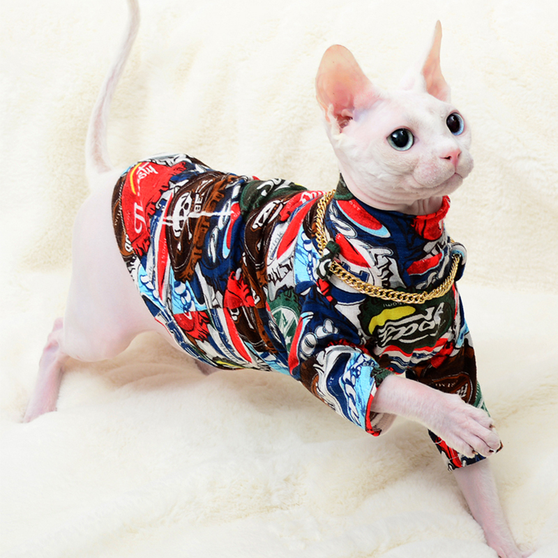 

Cat Cothes Thin Breathabe Pet Dog Cothes for Sphinx Cothes 90% Cotton