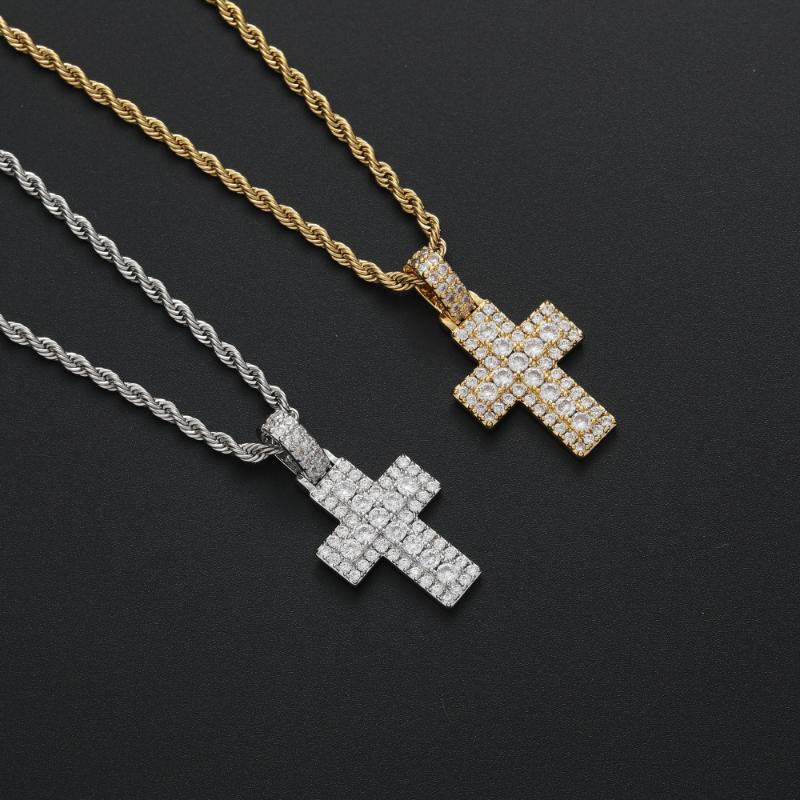 Pendant Necklaces Jewelry 2021 Cross Chain Men's Necklace Female-image-720067450