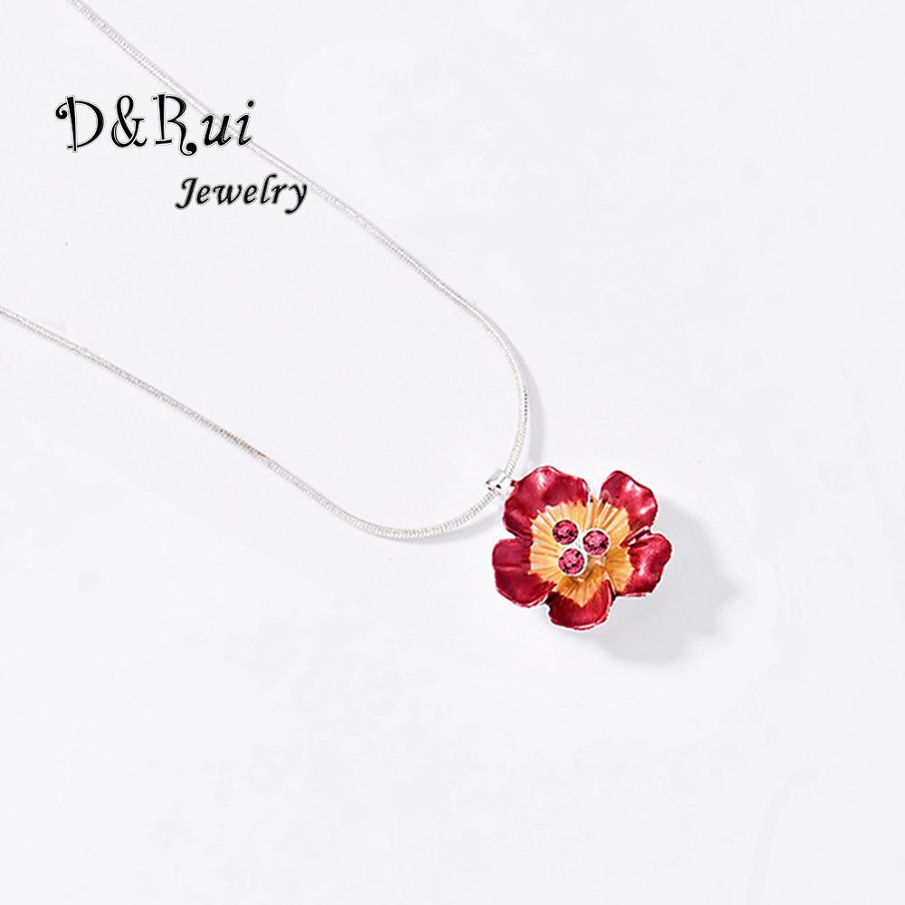 

Enamel Flower Choker Necklaces for Women Girl Wedding Jewelry Fashion Snake Chain Chokers Pendant Necklace Womens Lady Jewellery