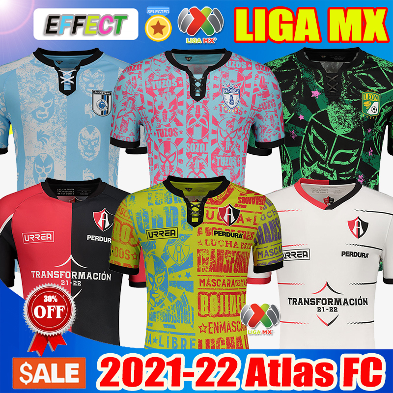 

2021 2022 Atlas FC Special Soccer Jerseys Breast Cancer Awareness Pink Third Home Away Queretaro Shirt 21 22 Jersey Camiseta de Futbol Laguna Football Shirts, Atlas home 2122