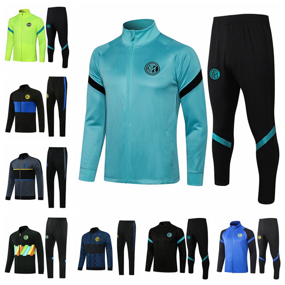 

21/22 New INTER Jacket tracksuits training suit jogging set Football soccer Jerseys kit uniform chandal survetement MiLAN LUKAKU Maillots de, Gray