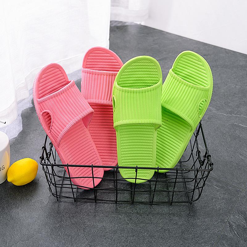 

Slippers Women Men Summer Thick Bottom Indoor Couples Home Bathroom Non-slip Soft Floor Flat Shoes Slide Sandals, Pink