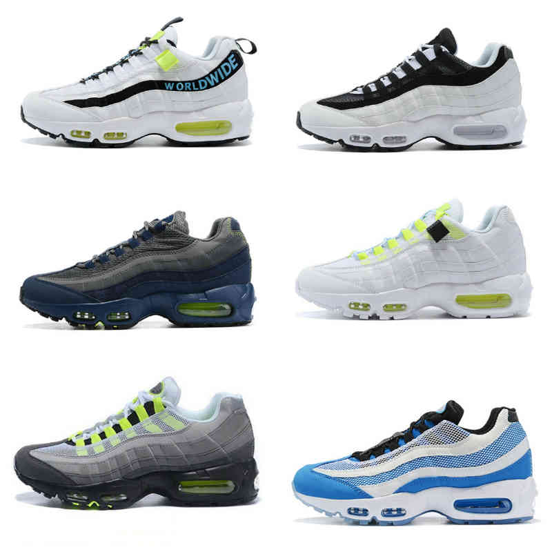 

Top Quality 95 Running Shoes Yin Yang OG Airs Solar Triple Black White Worldwide Seahawks Neon 95s Laser Fuchsia Red Men Women Sports Sneake