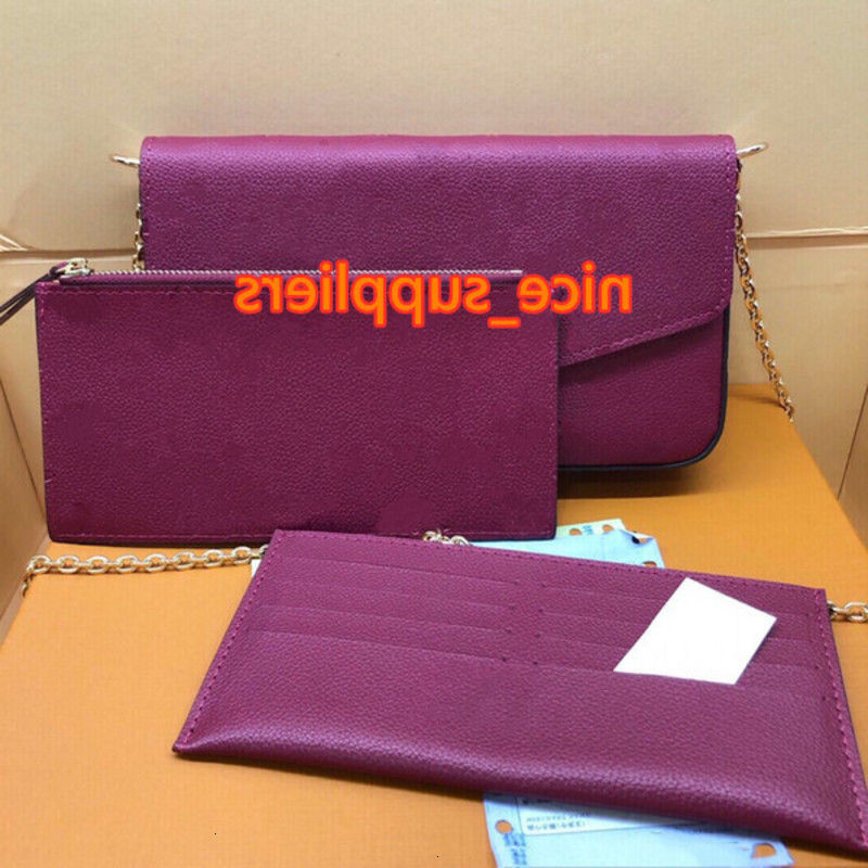 

Collection of Women's Envelope Mutiple 3 in One Chain Bags Epi Ripples Leather Imprinted Glossy Coated Canvas Bags