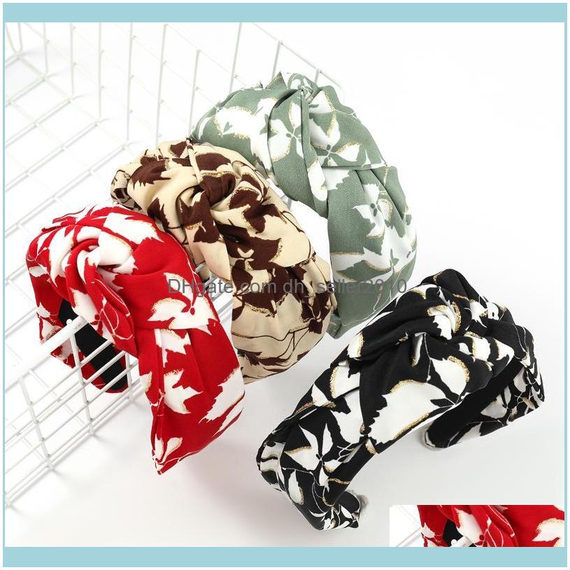 

Jewelry Jewelryfashion Spring Products Printed Fabric Elegant Temperament Ladies Headband Hair Aessories Clips & Barrettes Drop Delivery 202