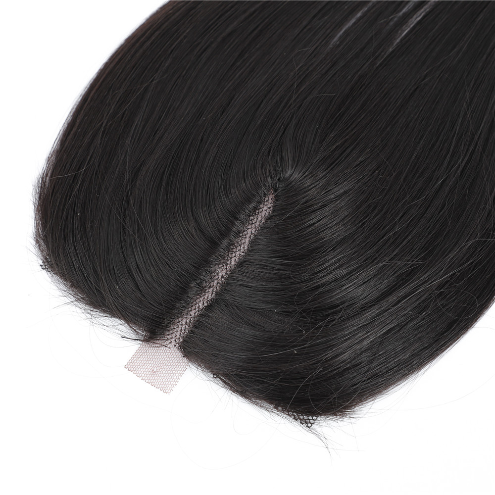 Costume Accessories Synthetic Hair Bundles With Free Closure Hair Weaving Extension for Women Unprocessed middle part Lace Wig Straight Hair-image-749078021