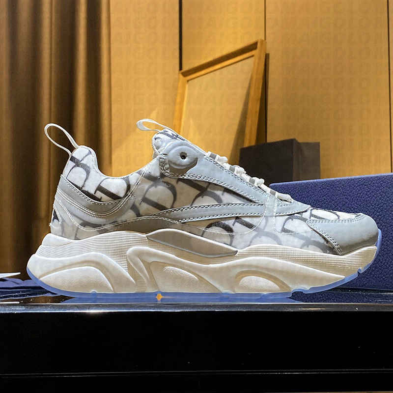 

High Top Dress Shoes Men Women Real Leather Rubber Sole Handmade Sports Oblique White Luxury Casual Designer Trainers Original Box B28 23 24 27, As picture11