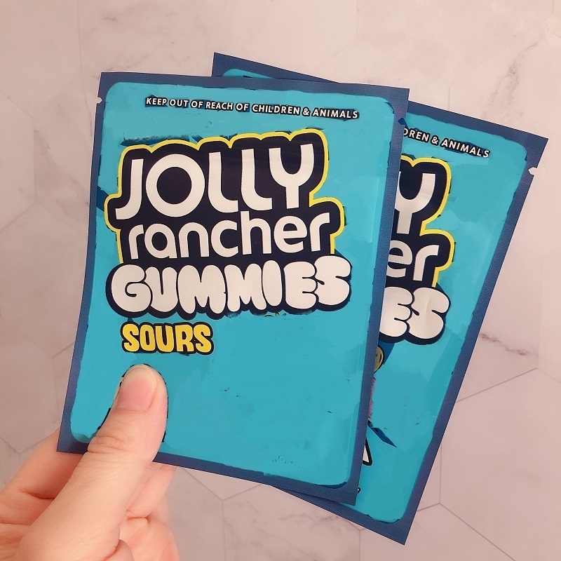 

Jolly Rancher Bag New 600mg Edibles Gummies Sour Smell Proof Resealable Packaging Mylar Bags Wholesale