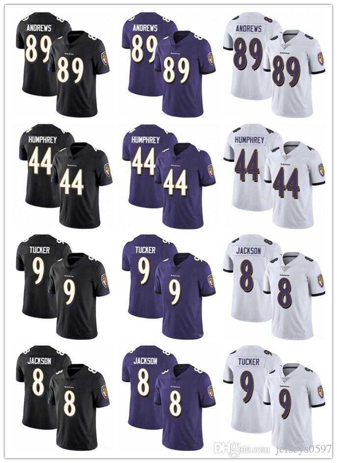 

Men Women YouthBaltimoreRavens9 Justin Tucker 8 Lamar Jackson 89 Mark Andrews 44 Marlon Humphrey Football Jerseys, Color