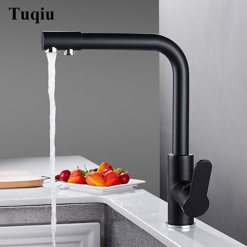 

2021 New Europe Style Total Brass Black/oatmeal Sink Faucet Swivel Mixer Tap,360 Degree Direct Drink Kitchen Tap 6ill