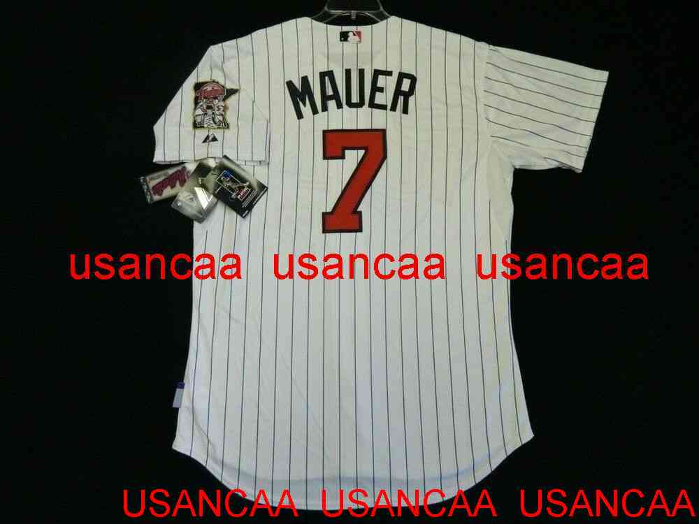 

Stitched JOE MAUER COOL BASE JERSEY Throwback Jerseys Men Women Youth Baseball XS-5XL 6XL, White