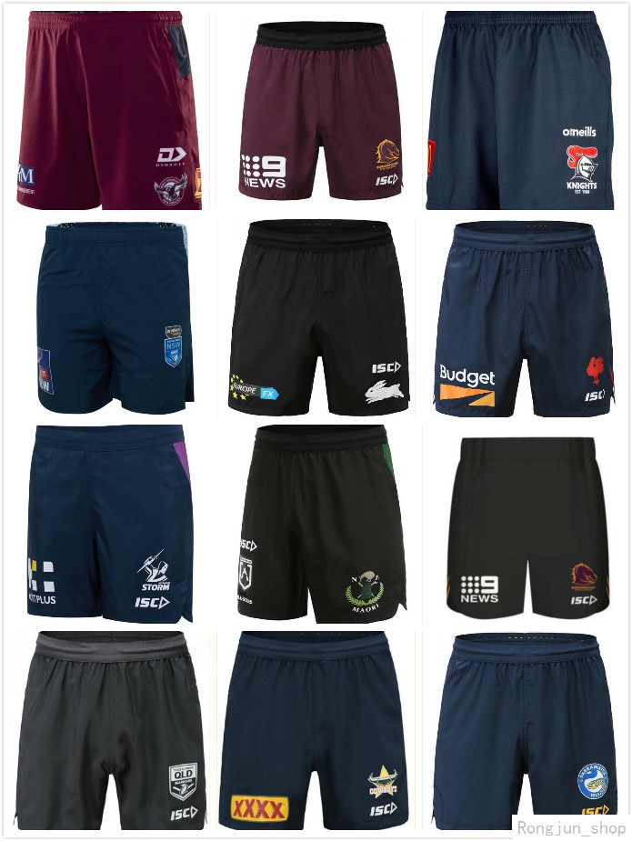 

NRL Rugby League Jerseys shorts 2021 Melbourne Storm QLD Maroons Brisbane Broncos Roosters Rabbitohs Warriors Maori Titans NSW Blues, Black