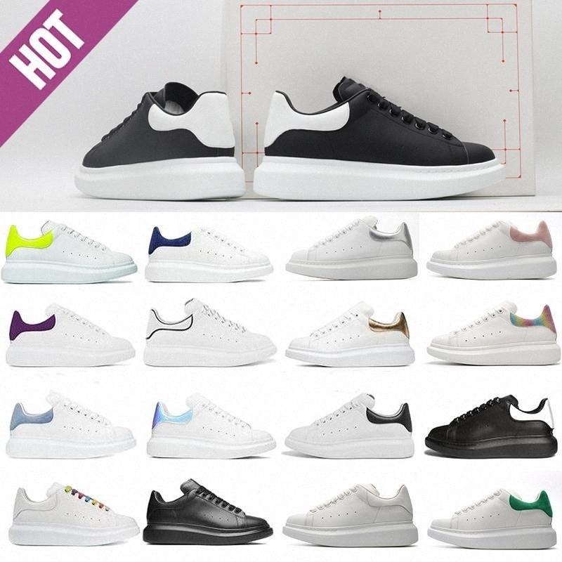 

[With Box] Designer shoes classic suede velvet white Black leather women womens flats platform Luxurys oversized snea KoC MCQUEENS ALEXANDER, Blue