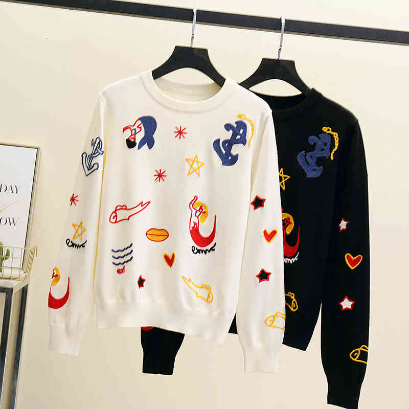 

women's sweaters brand korean style loose women pullover casual o-neck long sleeve knit female jumpers solid basic sweater p01j, White;black